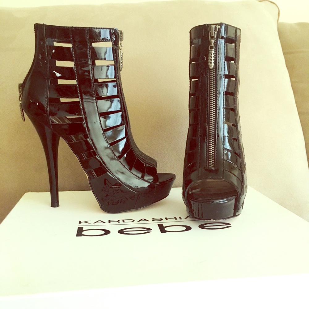 Black boots by BeBe Kardashian’s collection